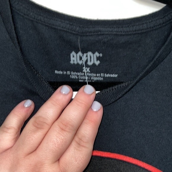 Plus Size ACDC Bleach Graphic Cropped Tee | 3X NWT - Picture 2 of 11